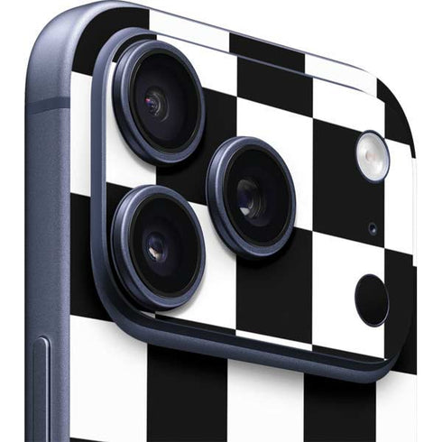 Black and White Checkered iPhone 17 Pro Max Skin