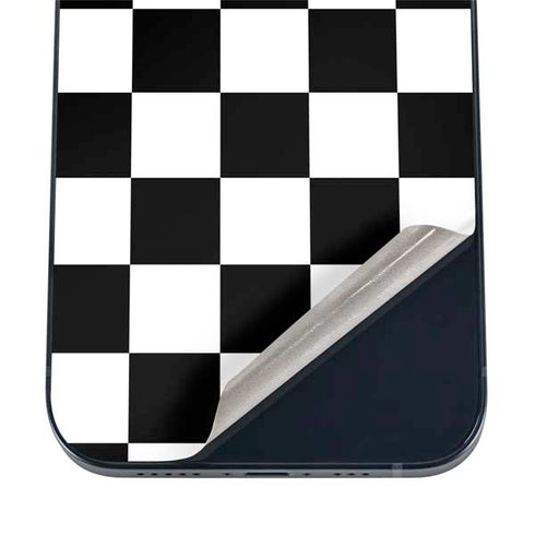 Black and White Checkered iPhone 17 Pro Skin