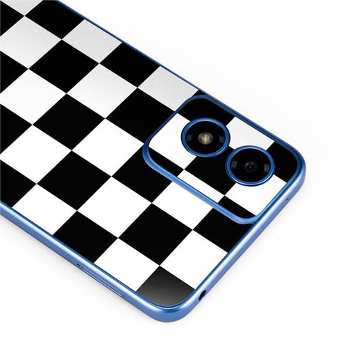 Black and White Checkered Moto G Play 4G (2024) Skin