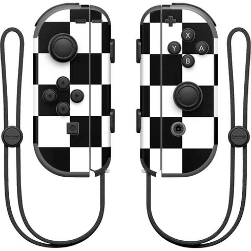 Black and White Checkered Nintendo Skins