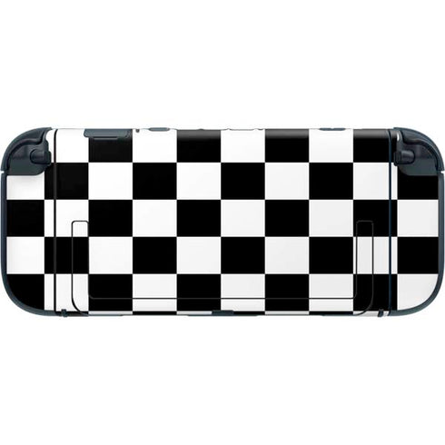 Black and White Checkered Nintendo Switch 2 (2025) with Joy-Con Skin