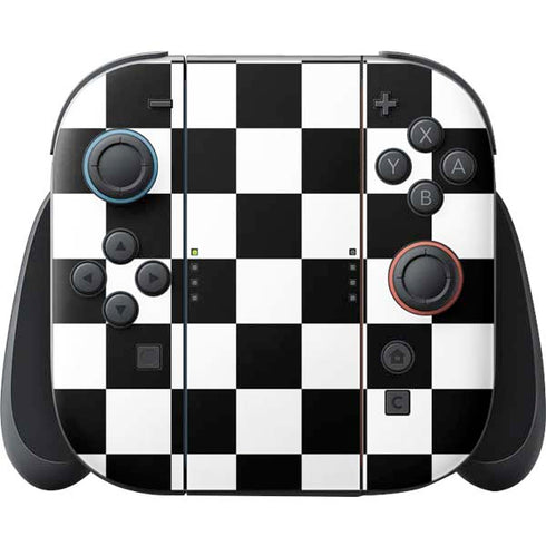 Black and White Checkered Nintendo Skins
