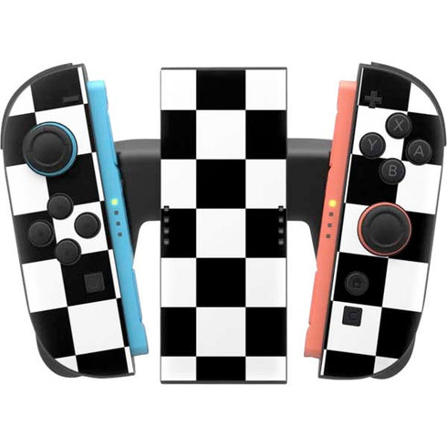 Black and White Checkered Nintendo Switch 2 (2025) Joy-Con Controller Skin