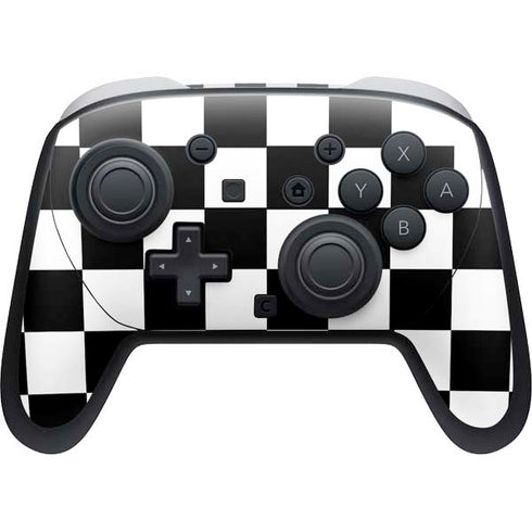 Black and White Checkered Nintendo Switch 2 (2025) Pro Controller Skin