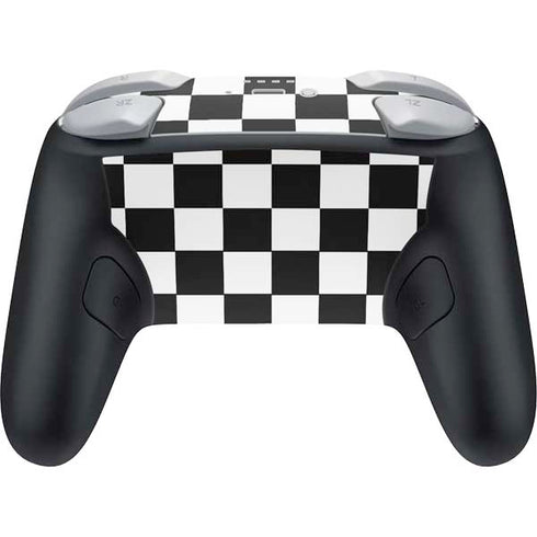 Black and White Checkered Nintendo Switch 2 (2025) Pro Controller Skin