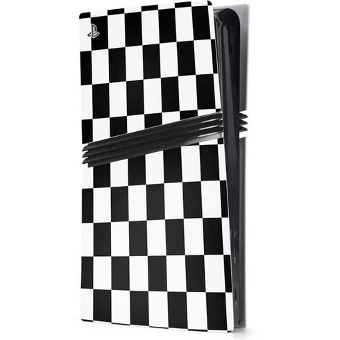 Black and White Checkered PS5 Pro Console Skin