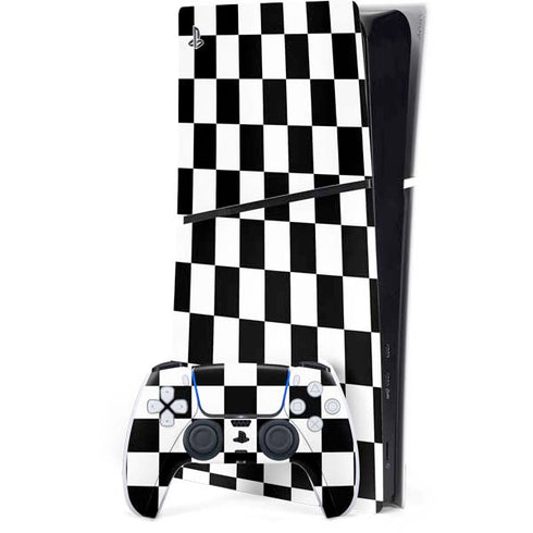Black and White Checkered PlayStation PS5 Skins