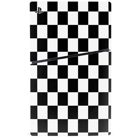 Black and White Checkered PS5 Slim Digital Edition Console Skin