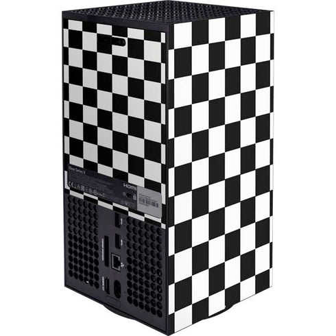 Black and White Checkered Xbox Series X Bundle Skin