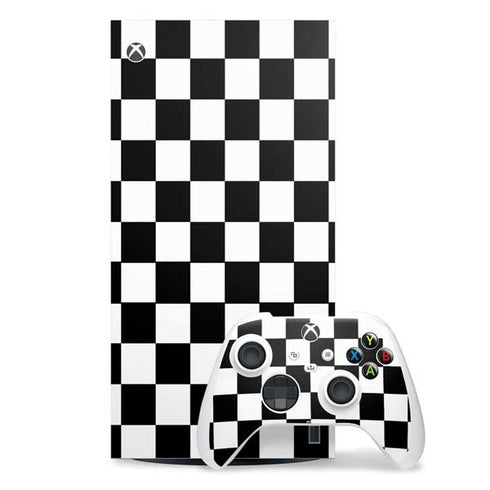 Black and White Checkered Xbox Series X Skins