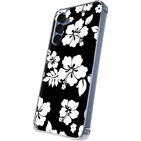 Black and White Galaxy A55 5G Clear Case