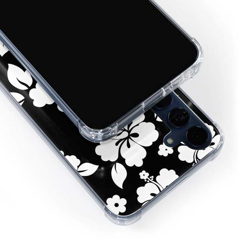 Black and White Galaxy A55 5G Clear Case