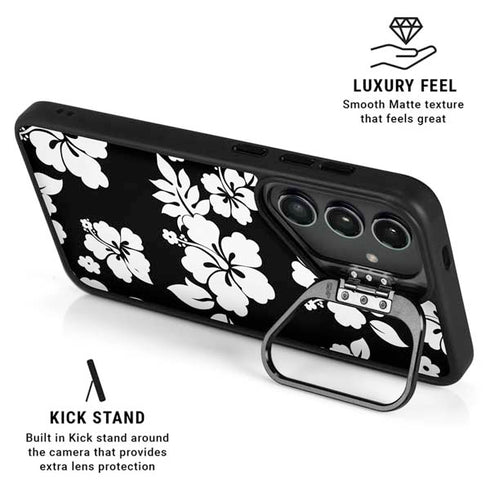 Black and White Galaxy S25 Plus Kickstand Case