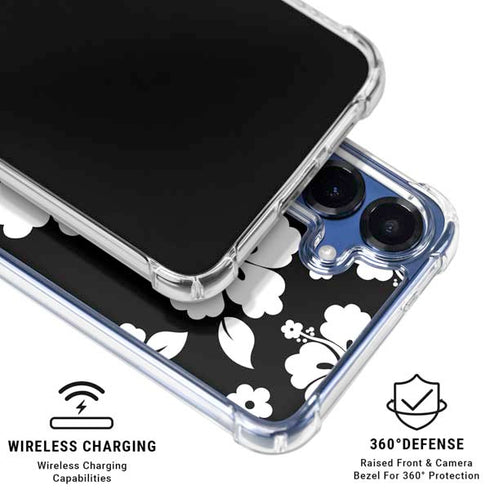 Black and White Galaxy S25 Clear Case