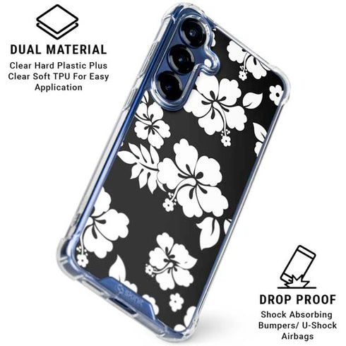 Black and White Galaxy S25 Clear Case