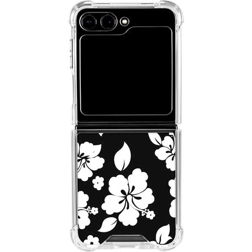 Black and White Galaxy Z Flip6 Clear Case