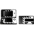 Black and White Geometric Shapes Nintendo Skins