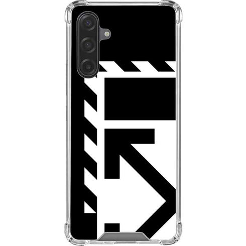 Black and White Geometric Shapes Galaxy A17 Clear Case
