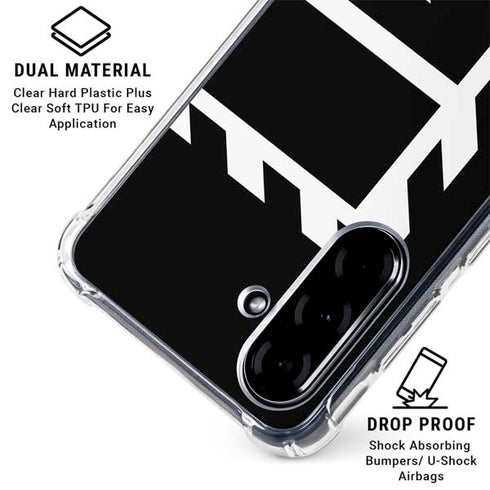Black and White Geometric Shapes Galaxy A36 5G Clear Case