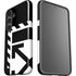 Black and White Geometric Shapes Galaxy S25 Impact Case