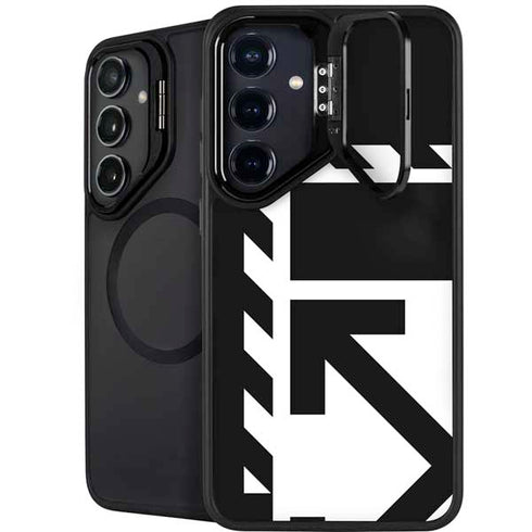 Black and White Geometric Shapes Galaxy S25 Kickstand Case