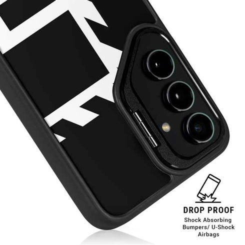 Black and White Geometric Shapes Galaxy S25 Kickstand Case