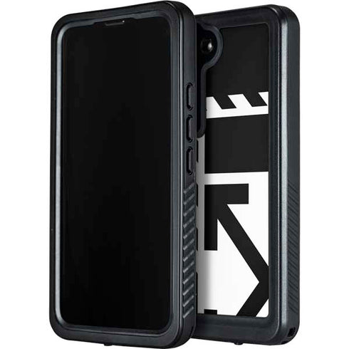Black and White Geometric Shapes Galaxy S24 Plus Waterproof Case