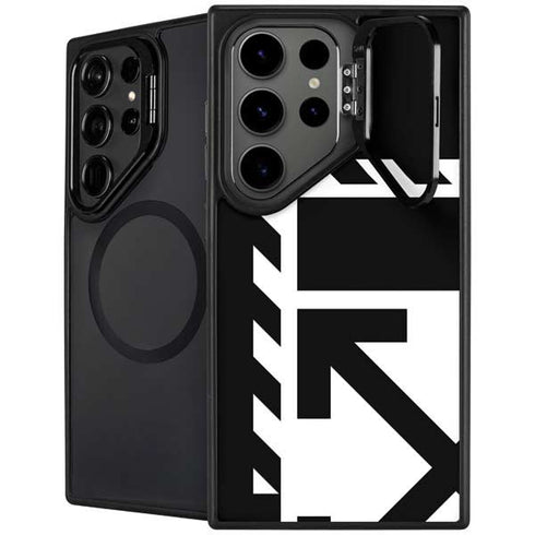 Black and White Geometric Shapes Galaxy S25 Ultra Kickstand Case