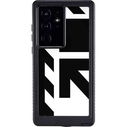 Black and White Geometric Shapes Galaxy S24 Ultra Waterproof Case