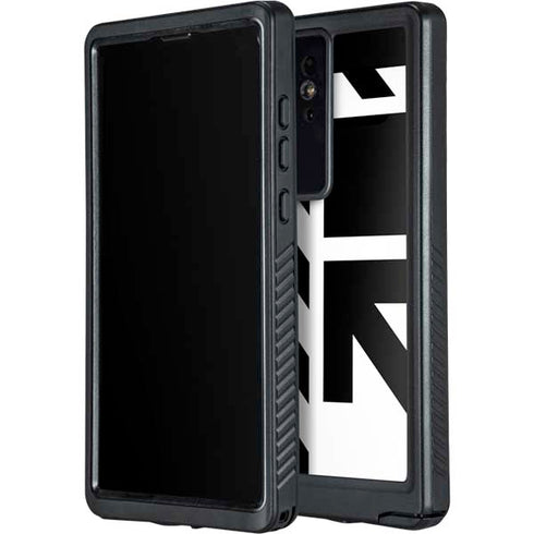 Black and White Geometric Shapes Galaxy S24 Ultra Waterproof Case