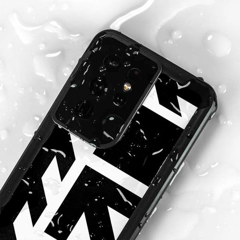 Black and White Geometric Shapes Galaxy S24 Ultra Waterproof Case