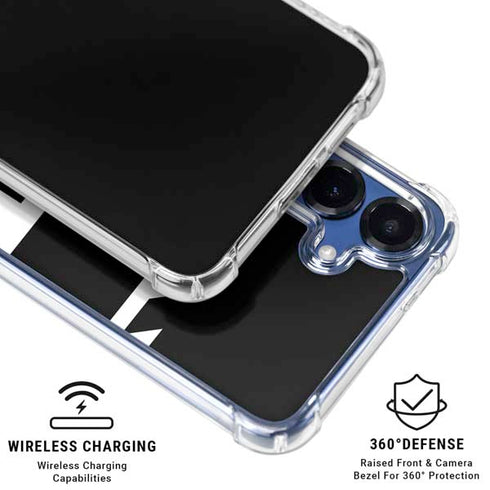 Black and White Geometric Shapes Galaxy S25 Plus Clear Case