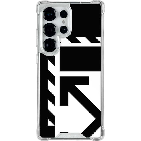 Black and White Geometric Shapes Galaxy S25 Ultra Clear Case
