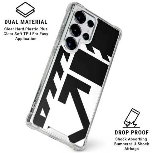 Black and White Geometric Shapes Galaxy S25 Ultra Clear Case