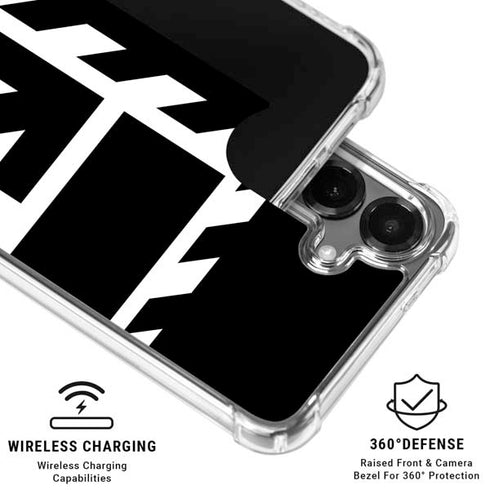 Black and White Geometric Shapes Galaxy S26 Clear Case