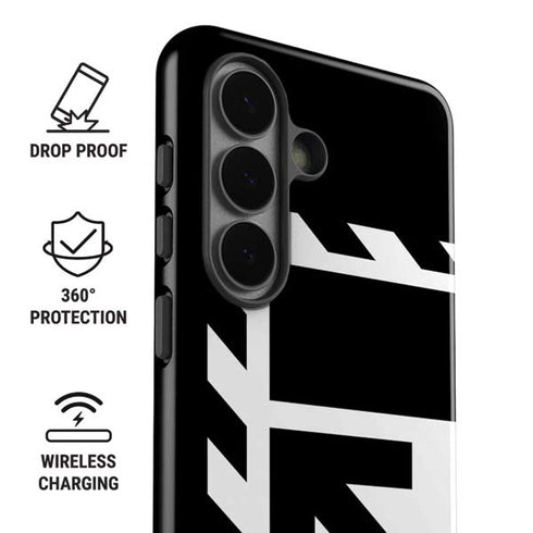 Black and White Geometric Shapes Galaxy S26 Plus Impact Case
