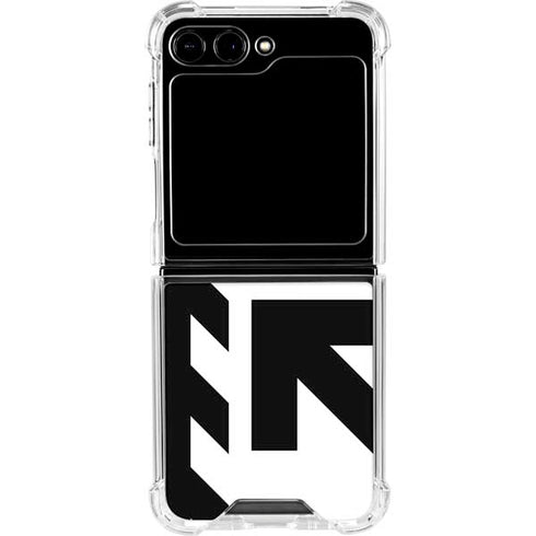 Black and White Geometric Shapes Galaxy Z Flip6 Clear Case