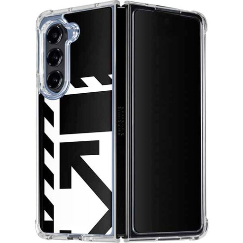Black and White Geometric Shapes Galaxy Z Fold5 5G Clear Case