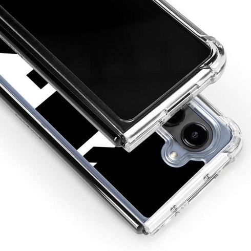 Black and White Geometric Shapes Galaxy Z Fold5 5G Clear Case