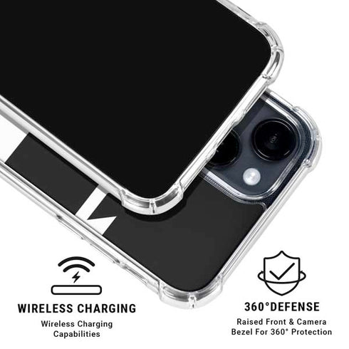 Black and White Geometric Shapes iPhone 15 Clear Case