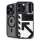 Black and White Geometric Shapes iPhone 15 Pro Max Kickstand Case