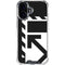 Black and White Geometric Shapes iPhone 16 Plus Clear Case