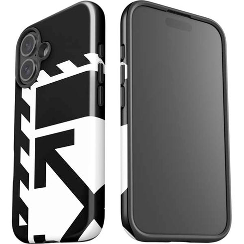 Black and White Geometric Shapes iPhone 16 Plus Impact Case