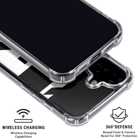 Black and White Geometric Shapes iPhone 16 Plus MagSafe Case