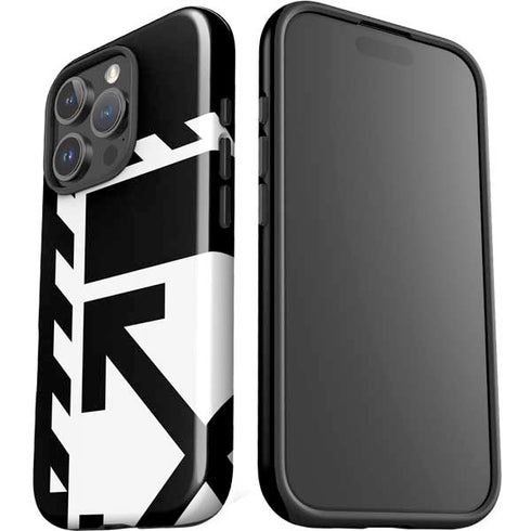 Black and White Geometric Shapes iPhone 16 Pro Impact Case