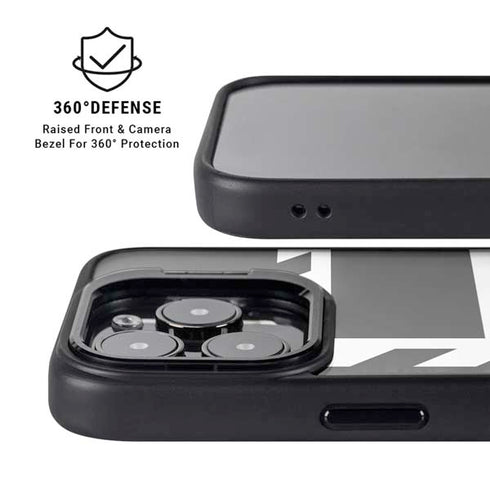 Black and White Geometric Shapes iPhone 16 Pro Kickstand Case