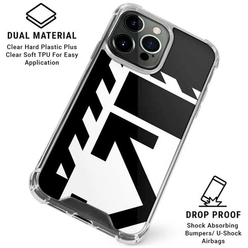 Black and White Geometric Shapes iPhone 16 Pro Max Clear Case