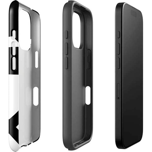 Black and White Geometric Shapes iPhone 16 Pro Max Impact Case