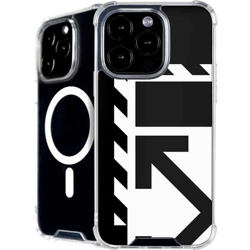 Black and White Geometric Shapes iPhone 16 Pro Max MagSafe Case