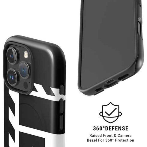 Black and White Geometric Shapes iPhone 16 Pro Max Magsafe Impact Case